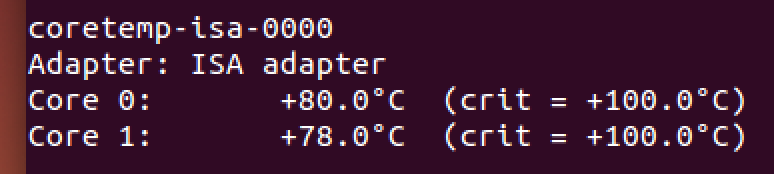 UbuntuでのCPU温度