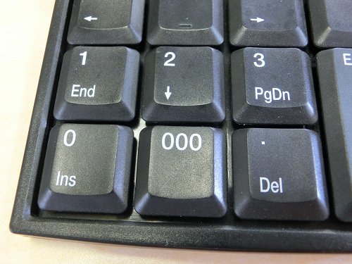 「000」の入力が可能