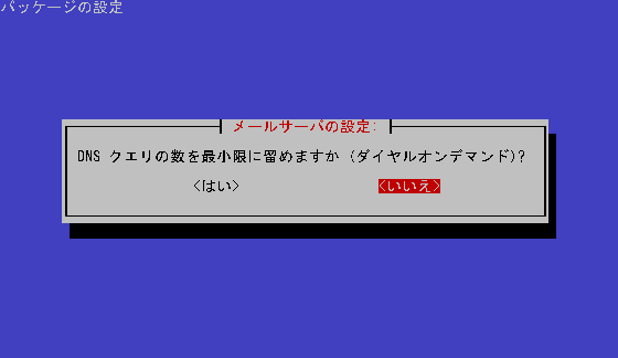 DNSクエリの数を最小限に留めますか(ダイヤルオンデマンド)？