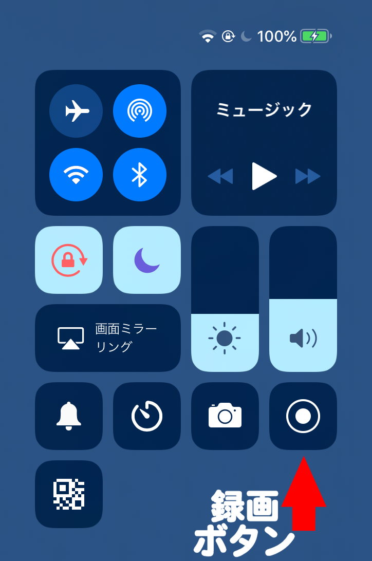 iOS12.0_録画ボタン