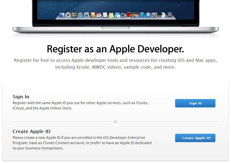 Register as an Apple Developer