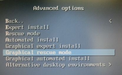 Graphical resque mode