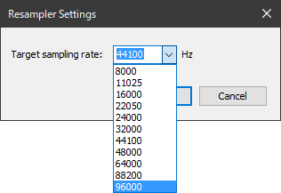 Resampler Settings