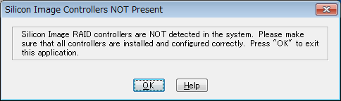 Silicon Image Controllers NOT Present