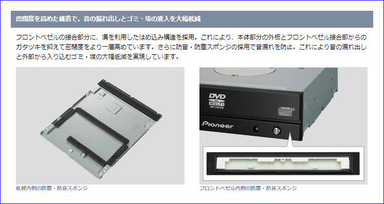 防音スポンジ_DVR-S16J_DVR-216L