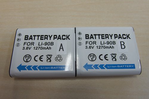 貼付後の互換電池