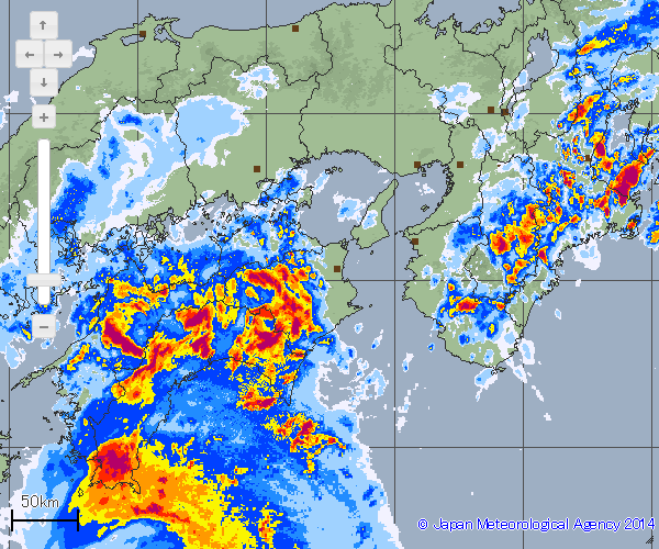 四国は強雨