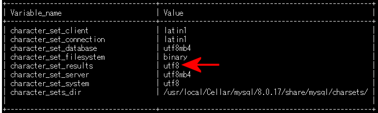 character_set_results¡áUTF-8