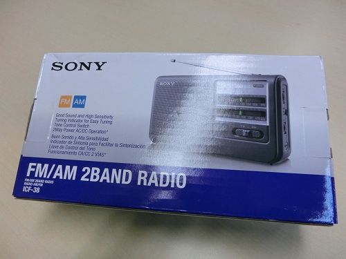 ICF-38(ソニーのFM/AMラジオ,米国仕様)