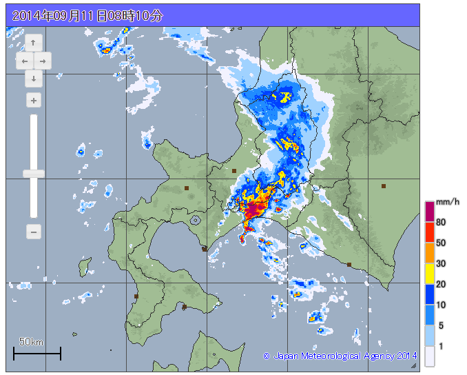 北海道各地に大雨特別警報