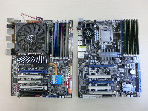 (左)P6T DELUXE と (右)X58 Extreme3