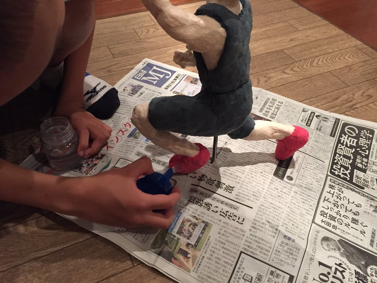 夏休みの自由研究 紙粘土でバスケットボールのフィギュアを作った Blog