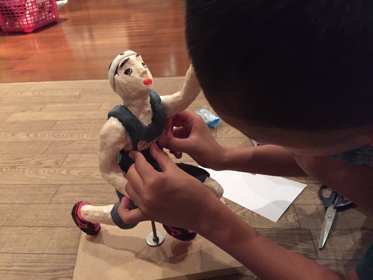 夏休みの自由研究 紙粘土でバスケットボールのフィギュアを作った Blog