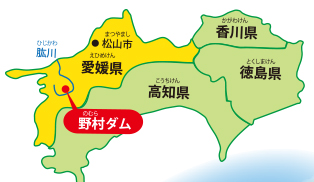 肱川水系の位置
