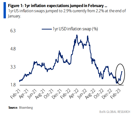 BofA 1y Inflation swap