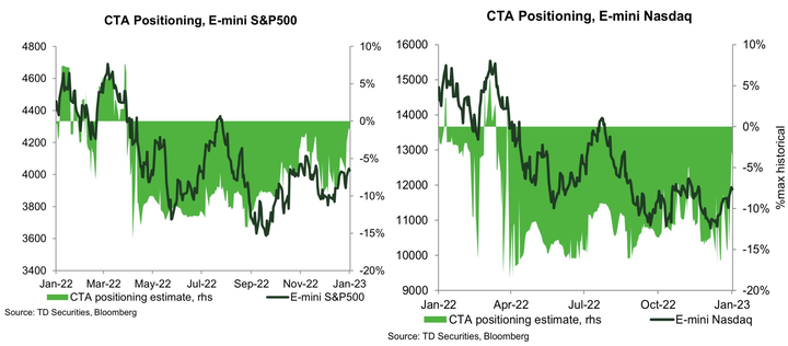 TDS SP500 Nasdaq CTA positioning