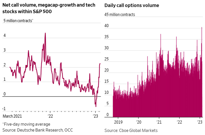 WSJ DB call option volume