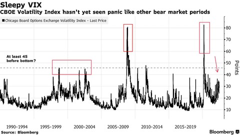 Bloomberg VIX in bear markets