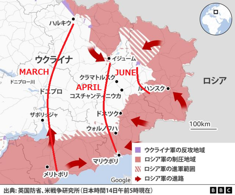 Russia trial of encirclement
