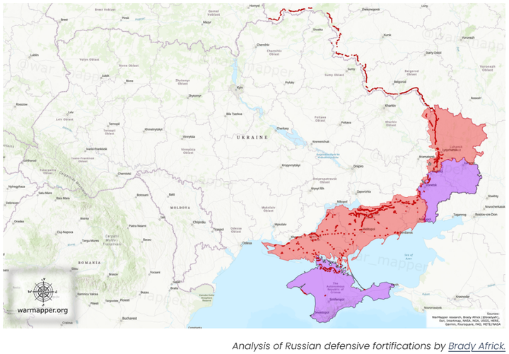 War mapper Russian defensive fortifications