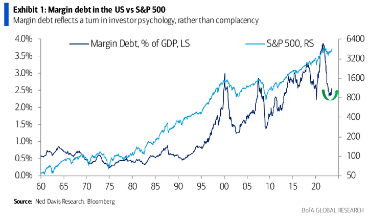 BofA SPX margin debt