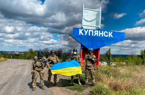 Ukuraine soldiers in Kupyansk