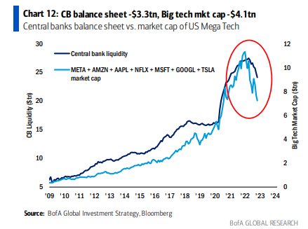 BofA GAFAM and Central Bank BS