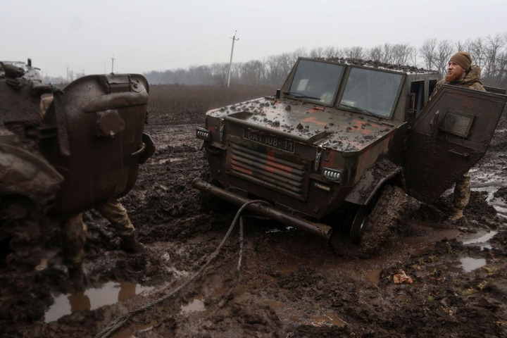 Ukraine soldiers in Bakhmut