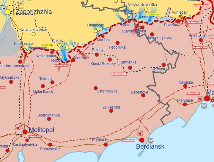 Ukraine Zaporizhye counter offensive result