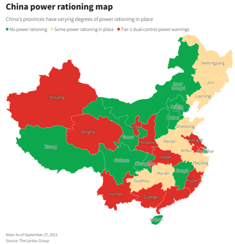 China Power Rotioning Map
