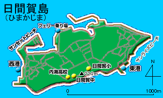 日間賀島地図