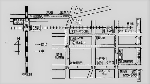 生野コリアタウン 焼き肉 新楽井(あらい) 地図