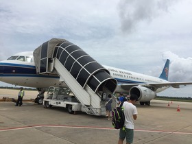 広州行きの飛行機