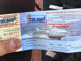 カットバ ハイフォン 船 22万ドン