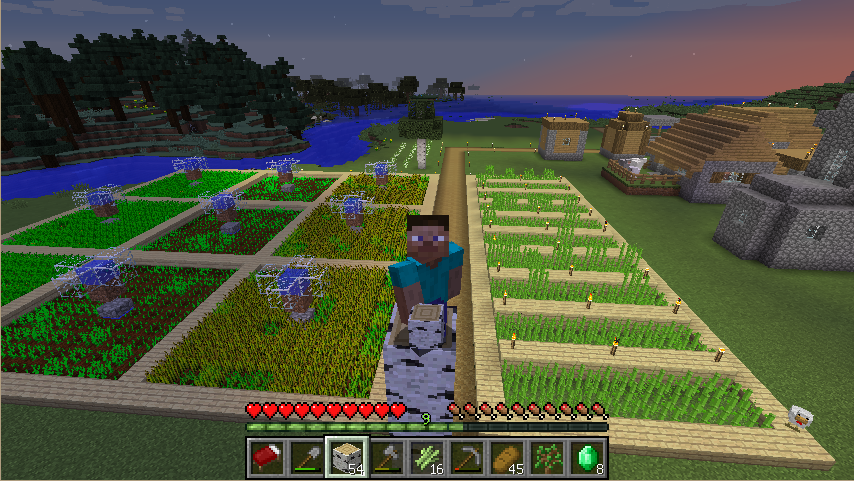 Minecraft サトウキビ畑と植林場を作る 柴いぬの二流建築マインクラフト