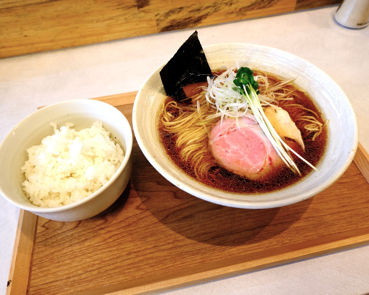 RAMEN TSUKEMEN YAMATO ～ 鶏醤油らぁ麺＋半ライス : 柴ポチダイアリー