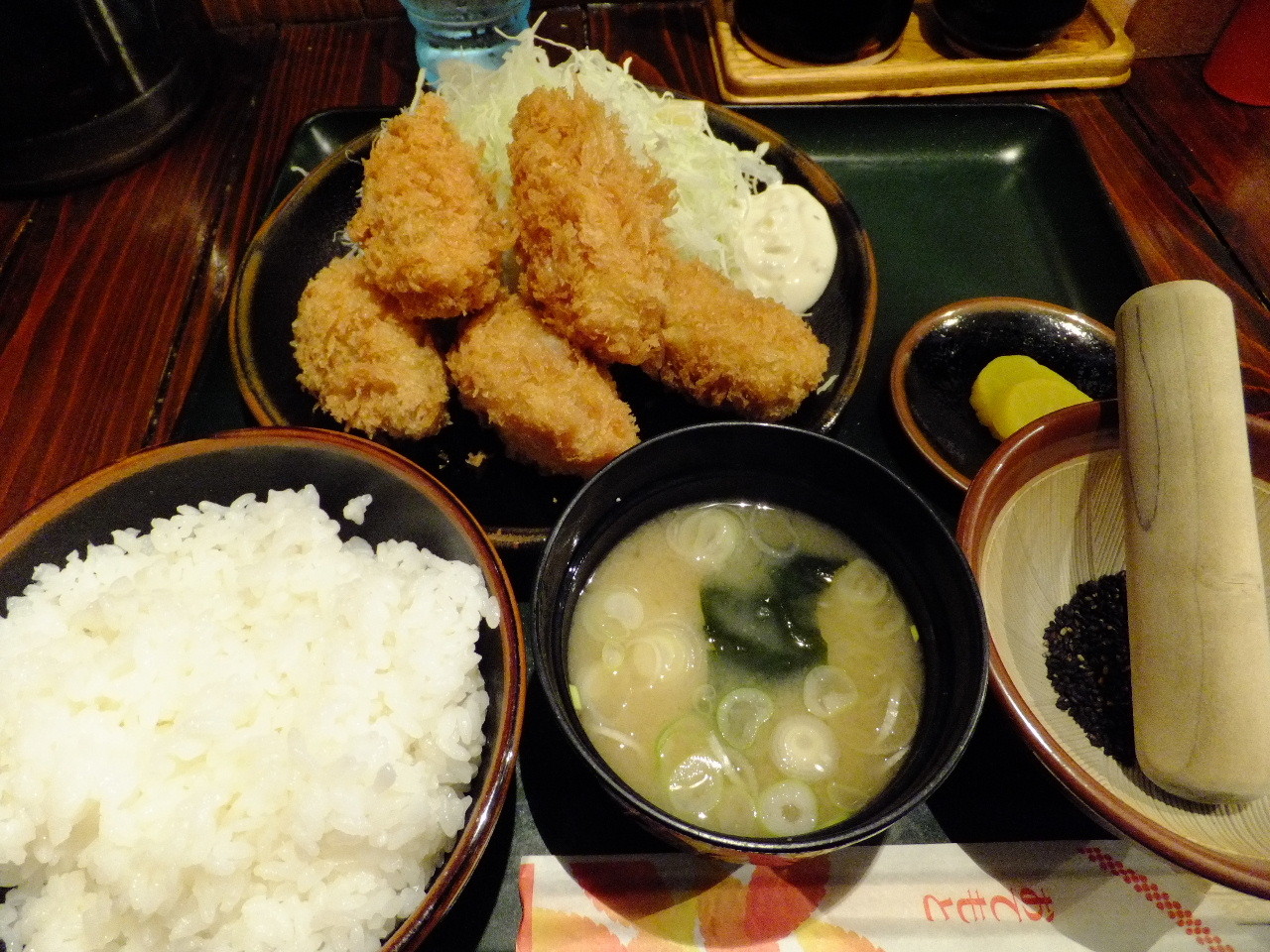 とんかつ こころ 天王町 カキフライ定食 柴ポチダイアリー