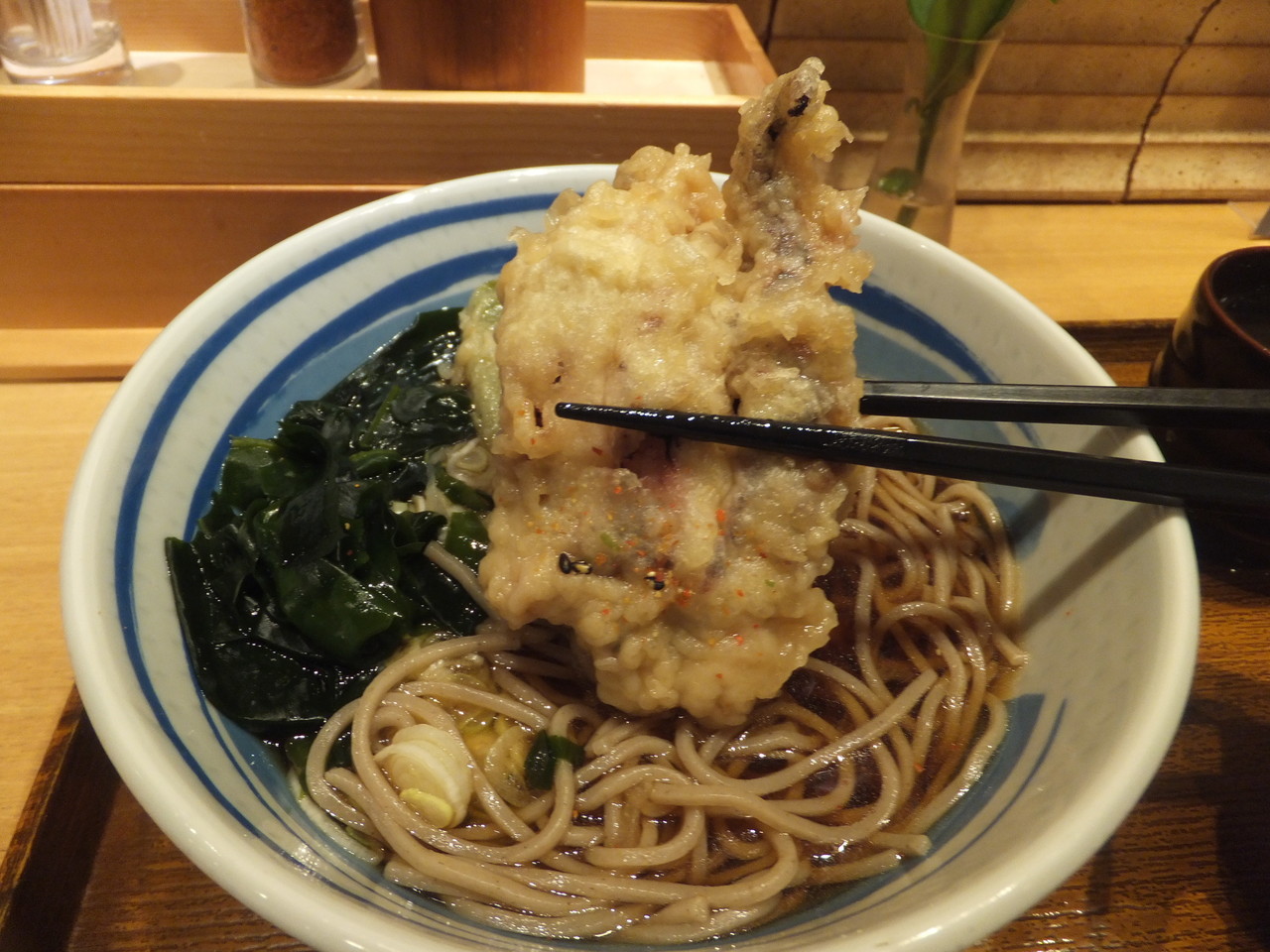 しぶそば武蔵小杉店 イカげそとしし唐の天ぷらそば 柴ポチダイアリー
