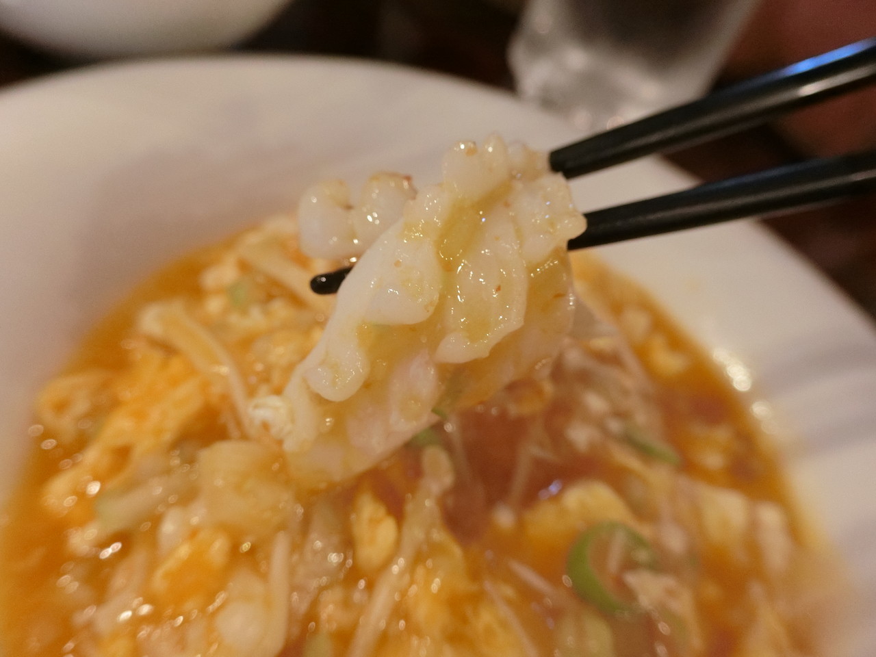 閉店 中華料理 旬彩 アオリイカと玉子のチリソース 柴ポチダイアリー