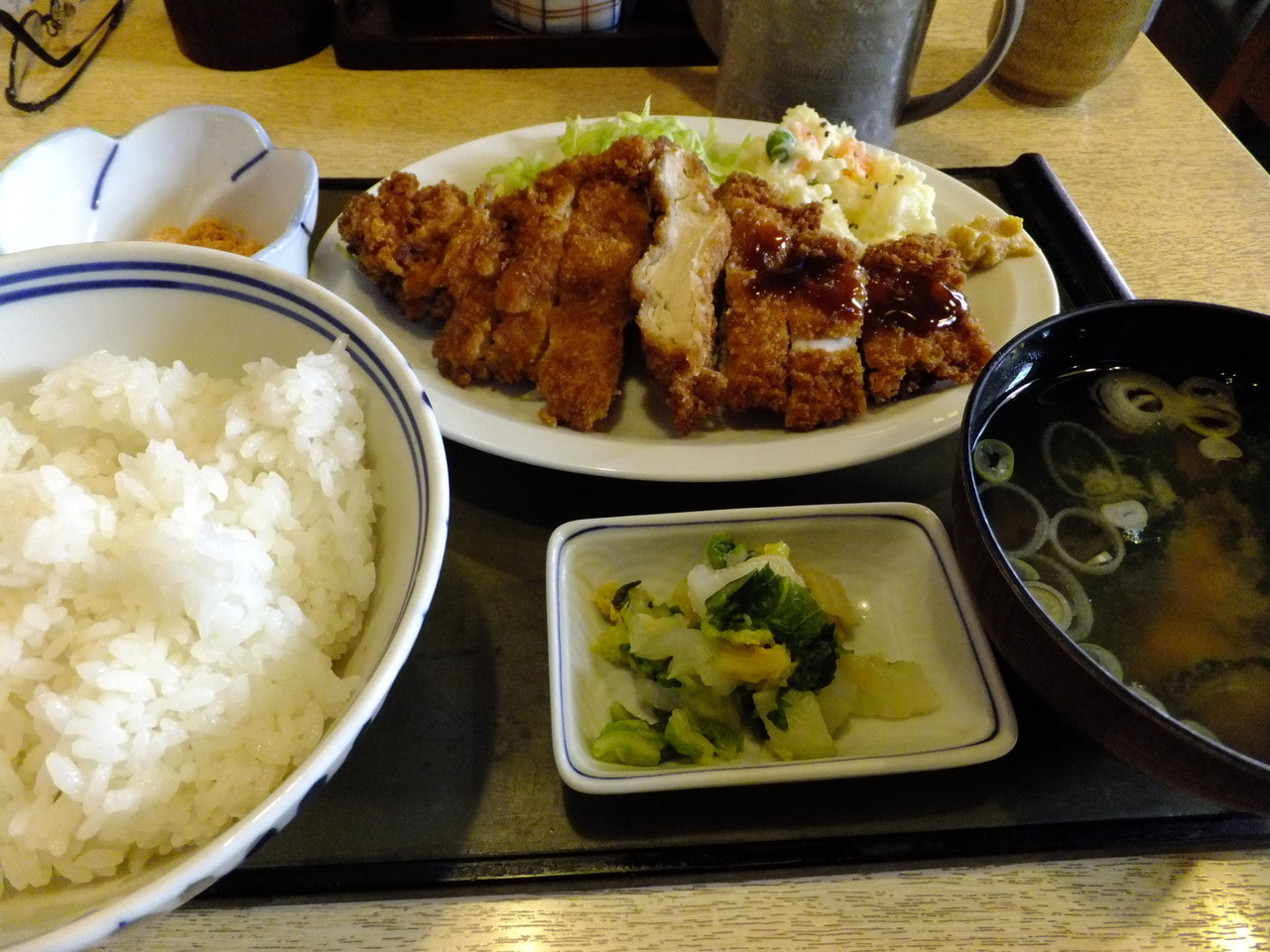 おらがそば処 田中屋 チキンカツ定食 柴ポチダイアリー