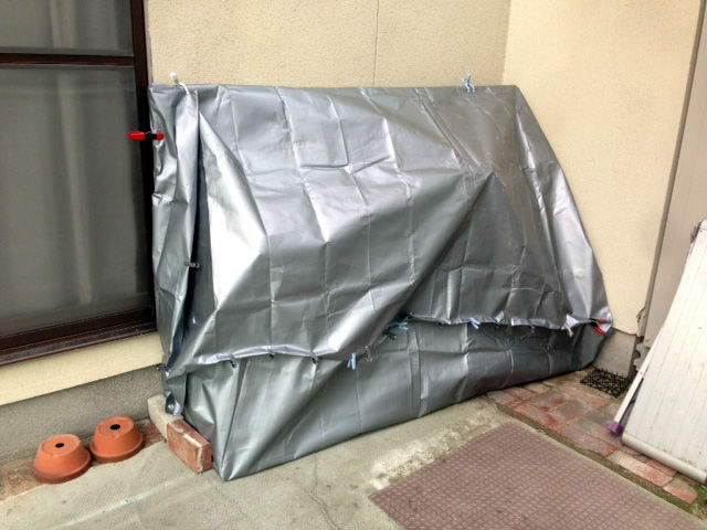 diy ブルーシート 防水 自転車カバー