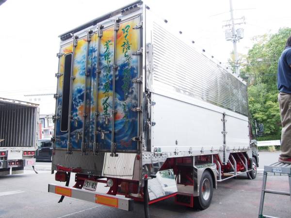 大人気新品 デコトラ大判ブロマイド日野レンジャーKL541SS冷凍車 