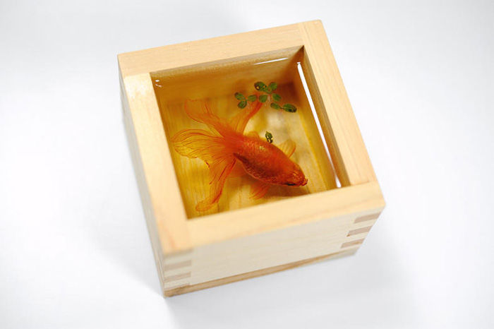 日本人凄過ぎ と世界で話題 透明樹脂に描かれる立体的な金魚が美しすぎる 渋谷からは以上です