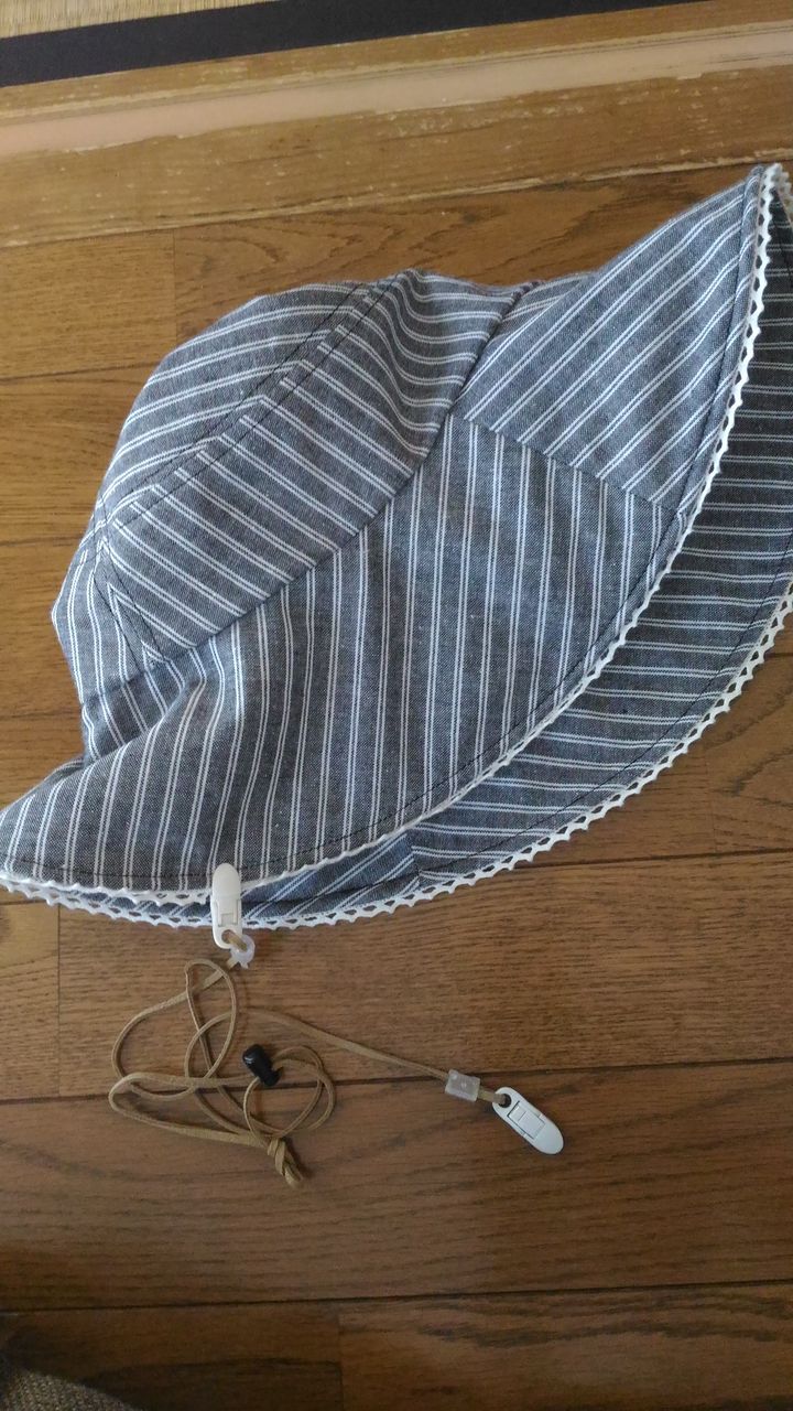 帽子に紐をつける シダルイのちくちく布小物
