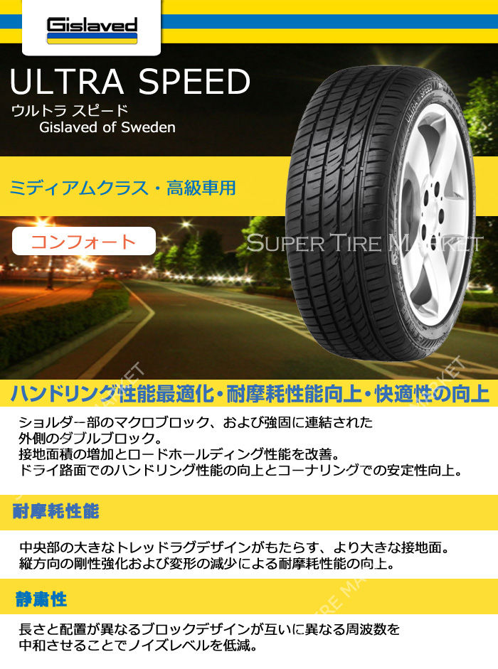2023年製 程よ ギスラヘッド ウルトラスピード2 195/60R16 4本SET