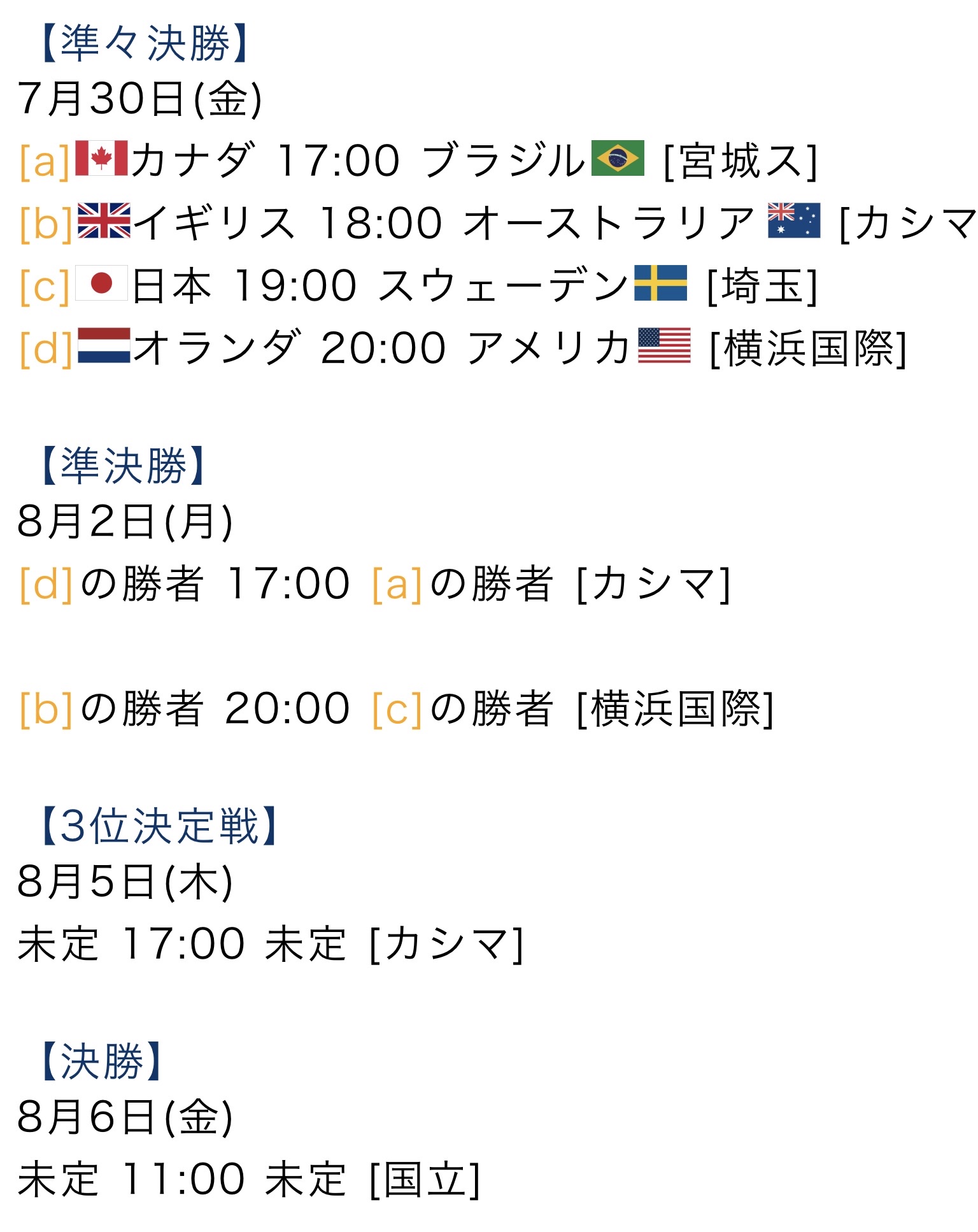 オリンピック 決勝トーナメント 日程 レジョール飾磨fc ブログ オリンピック 決勝トーナメント 日程 レジョール飾磨fc ブログ