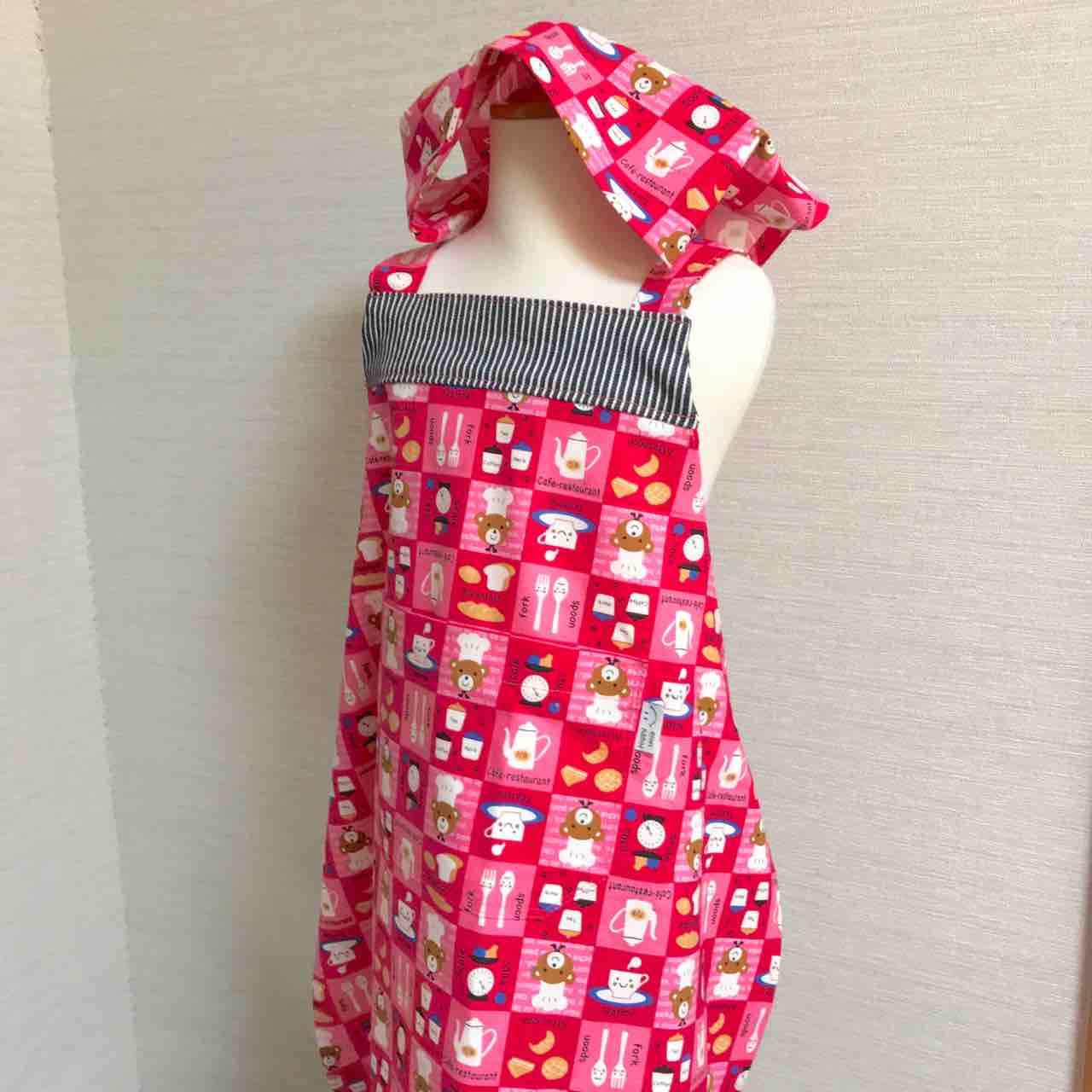 ラ スーラさんのパターンで 幼児用エプロン 三角巾セット Pui Pui Pui