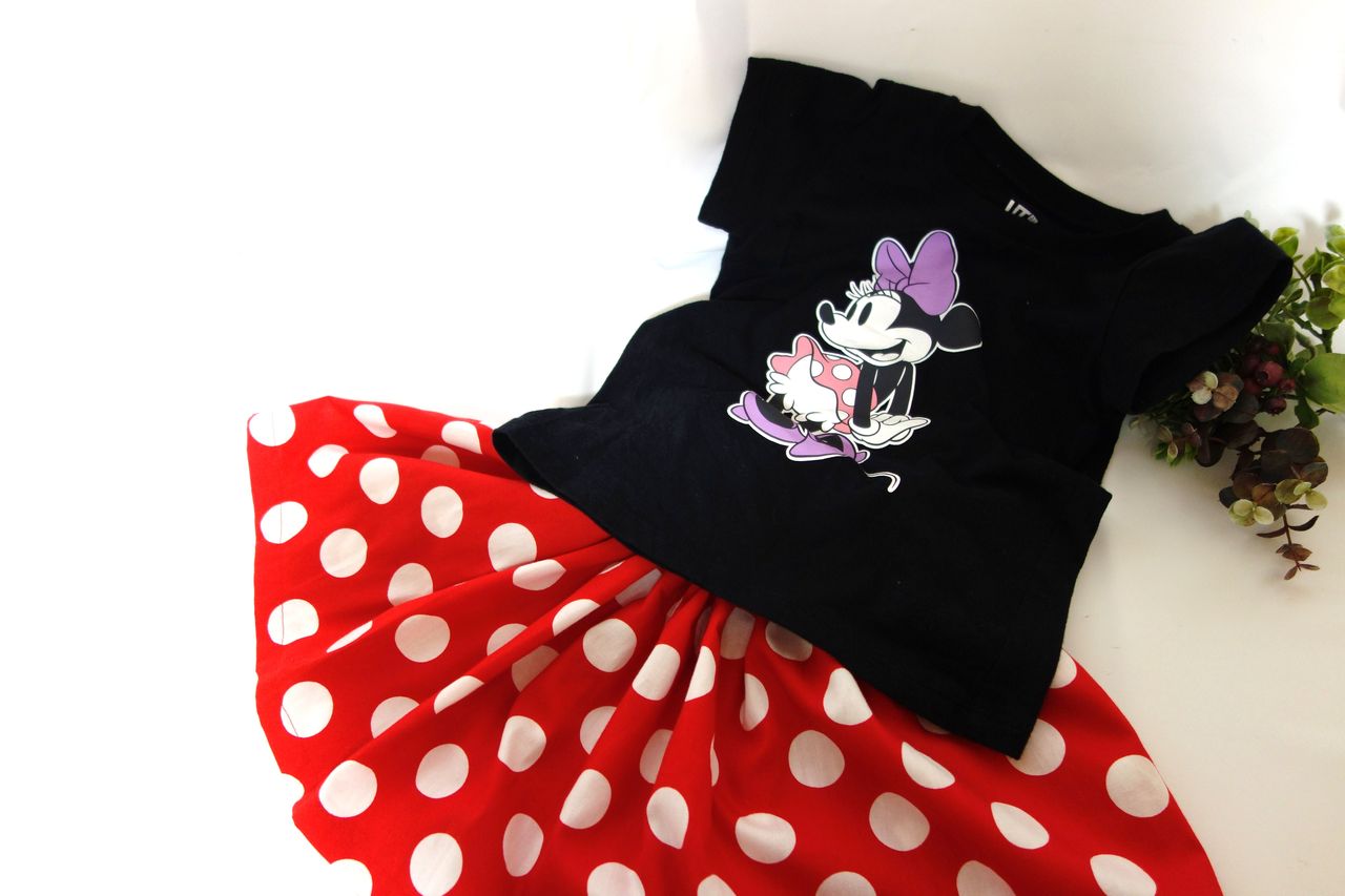 パターンレーベルの子供服ソーイングstyle Book からディズニーミニーちゃん風のギャザースカート Pui Pui Pui パターンレーベルの子供服ソーイングstyle Book からディズニーミニーちゃん風のギャザースカート Pui Pui Pui