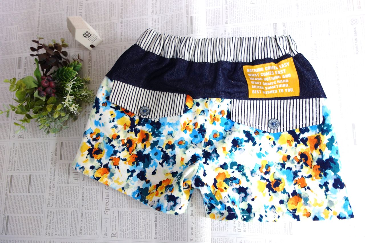Manaloleさん花柄チノ ヒッコリーストライプで Cozyさんのショートパンツ Pui Pui Pui Manaloleさん花柄チノ ヒッコリーストライプで Cozyさんのショートパンツ Pui Pui Pui