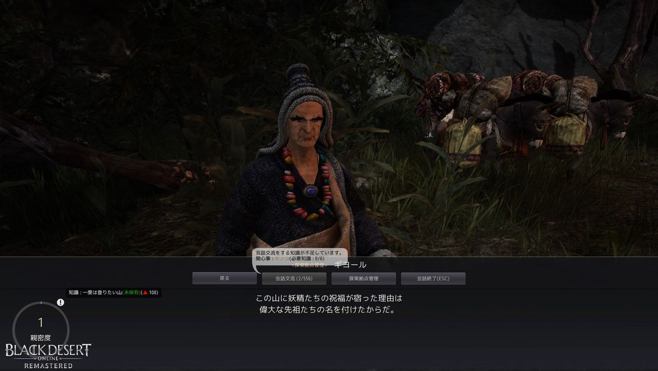 ドリガン冒険日誌のヒントゆれ シキナ考 黒い砂漠